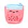 Aprótartó/Mini Pénztárca, Plüss - Bubble Tea - Foodiemals