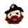 Nyomogatós Játék, Plüss - Slime Squeezy Labda - Jolly Rogers Kalózok