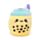 Nyomogatós Játék, Plüss - Slime Squeezy Labda - Bubble Tea - Foodiemals