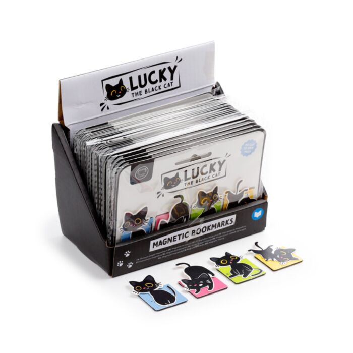 Mágneses Könyvjelző Szett - Lucky, a Fekete Macska