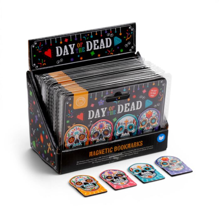 Mágneses Könyvjelző Szett - Day of the Dead - Mexikói Koponyák