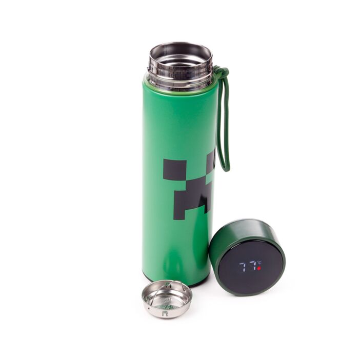 Thermo Kulacs, Digitális Hőmérővel 450ml - Minecraft Creeper