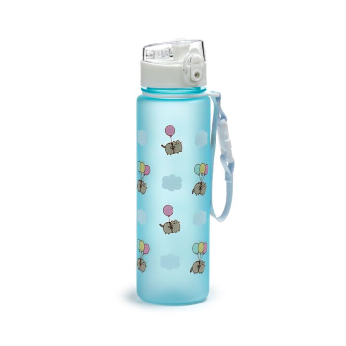 Kulacs 600ml, Csőrös, Ütésálló - Pusheen Macska Lufikkal