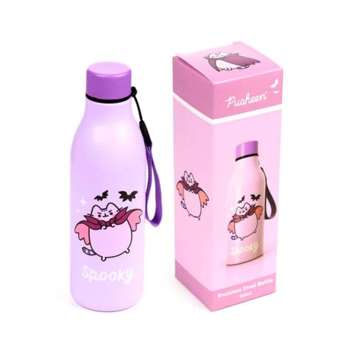 Thermo Kulacs 500ml, Fém - Halloweeni Pusheen Macska