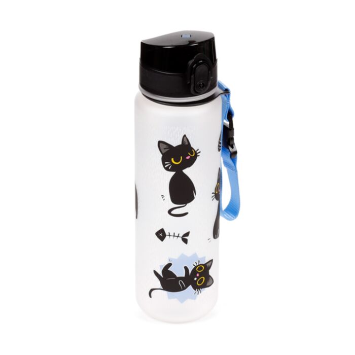 Kulacs 600ml, Csőrös, Ütésálló - Lucky, a Fekete Macska