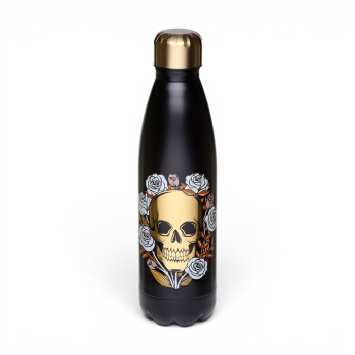 Thermo Kulacs 500ml, Fém - Koponyák & Rózsák