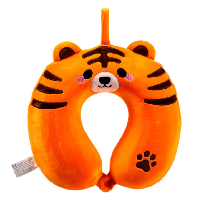 Memory Foam&Plüss Utazópárna RELAXEAZZZ - Alfie Tigris - Édes Állatok ADORAMALS