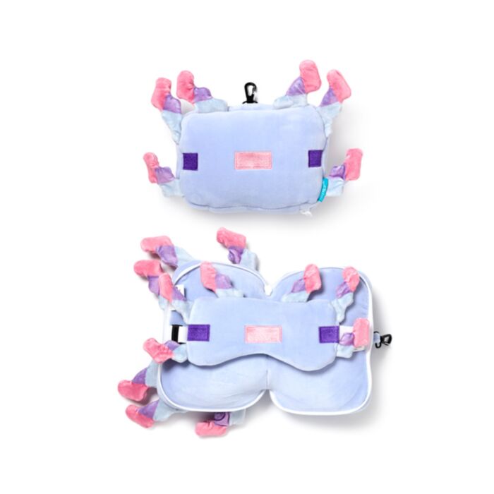 Utazópárna Szemmaszkkal, Plüss RELAXEAZZZ - Minecraft Axolotl