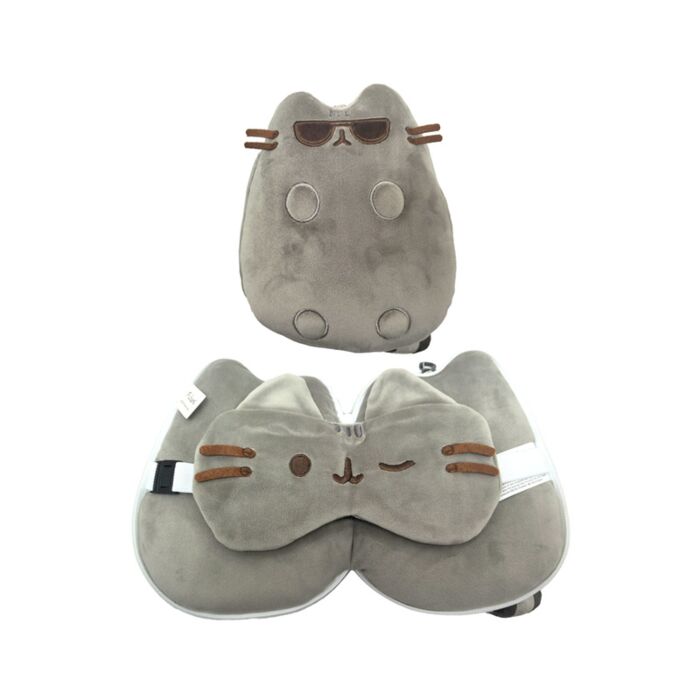 Utazópárna Szemmaszkkal, Plüss RELAXEAZZZ - Napszemüveges  Pusheen Macska