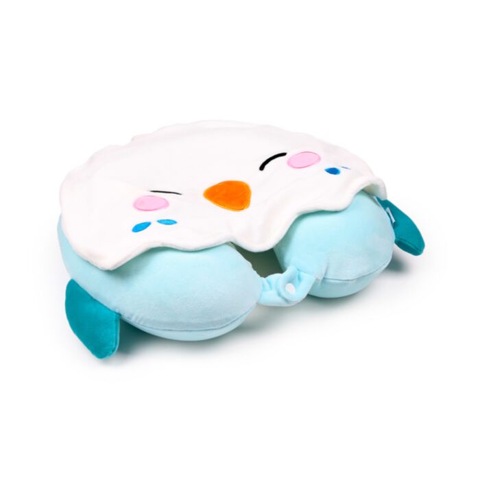 Kapucnis Utazópárna HOODEAZZZ, Memory Foam - Papagáj - Édes Állatok ADORAMALS