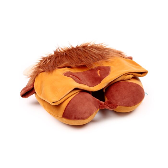 Kapucnis Utazópárna HOODEAZZZ, Memory Foam - Hajas Skót Marha