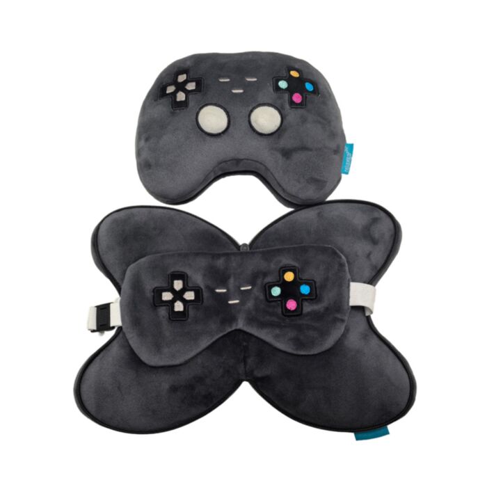 Utazópárna Szemmaszkkal, Plüss RELAXEAZZZ - Controller Formájú - Game Over