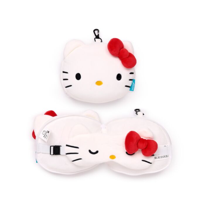 Utazópárna Szemmaszkkal, Plüss RELAXEAZZZ - Hello Kitty Macska