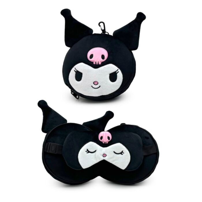 Utazópárna Szemmaszkkal, Plüss RELAXEAZZZ - Kuromi Hello Kitty