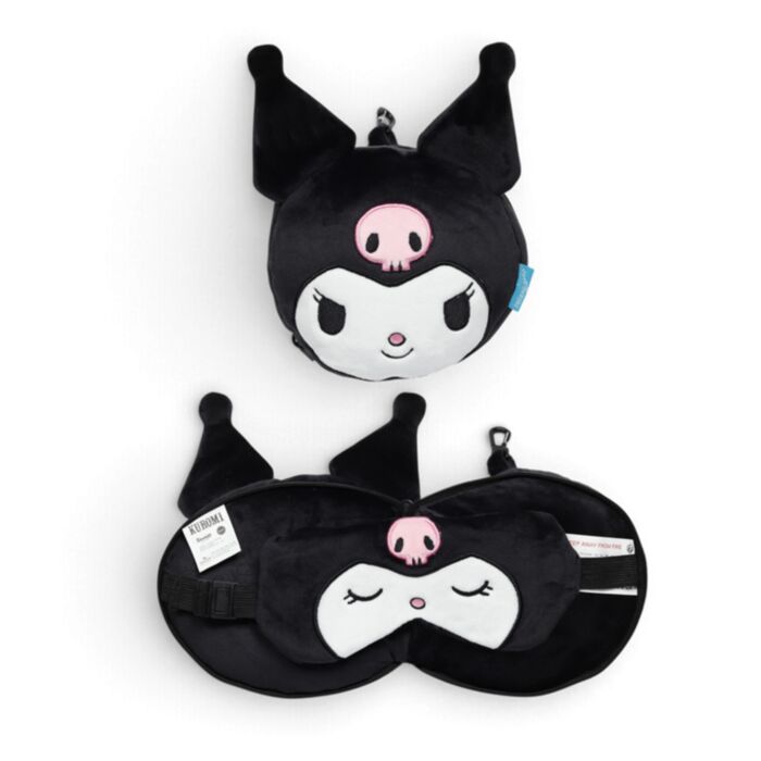 Utazópárna Szemmaszkkal, Plüss RELAXEAZZZ - Kuromi Hello Kitty