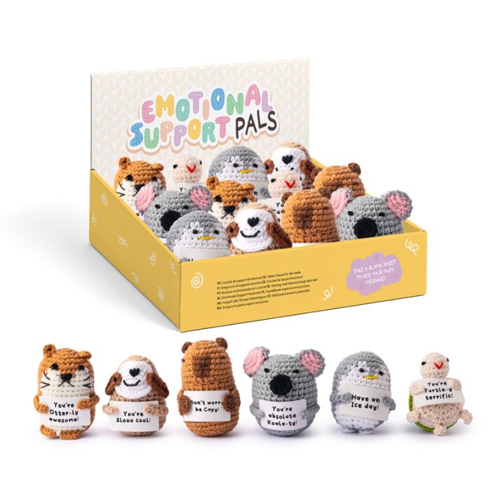 Horgolt Lelkitárs Kabala Figura Felirattal - Állatok Mix 1