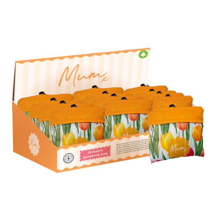Bevásárlótáska, Összehajtható - MUM - Anyák Napja - Tulipán