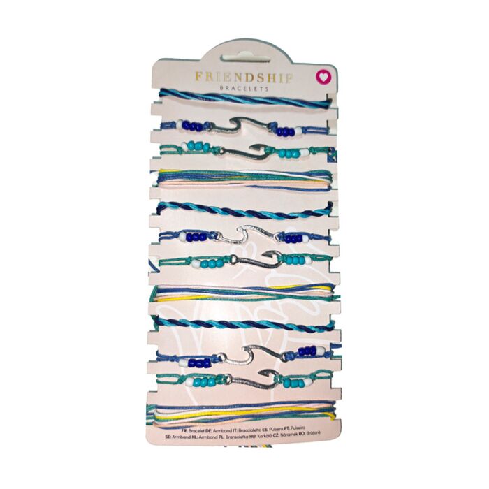 Divat Karkötő - Kék Gyöngyök - Hullám Dísz