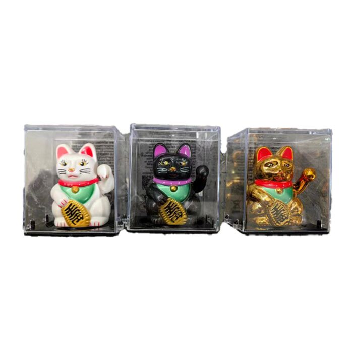 Napelemes Táncoló Figura, Mini - Integető Maneki Neko Szerencsehozó Macska