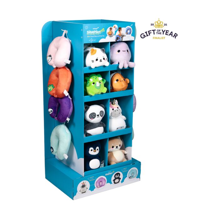 Szabadon Álló, 8 Rekeszes Display - 2 az 1-ben Kifordítható Utazópárnákhoz