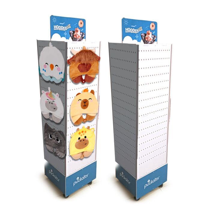 Szabadon Álló, 30 Akasztós, Forgó Display - HOODEAZZZ Kapucnis Utazópárnákhoz