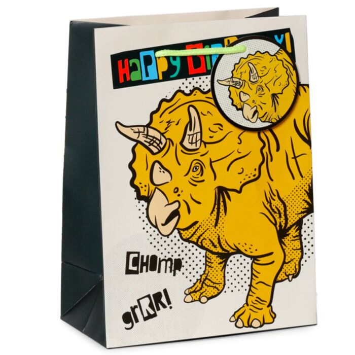 Ajándéktasak 17x9x23cm - Boldog Születésnapot! - Dinoszaurusz Világ
