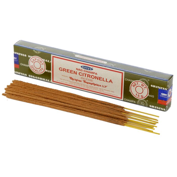 01356 Füstölő Pálcák, Satya - Nag Champa - Zöld Citronella