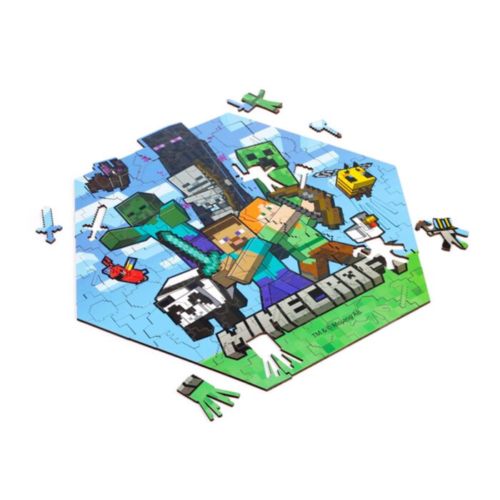 Formázott Kirakó, Fa, 130db - Minecraft Creeper
