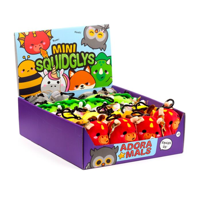 Kulcstartó, Plüss - Squidglys - Édes Állatok ADORAMALS