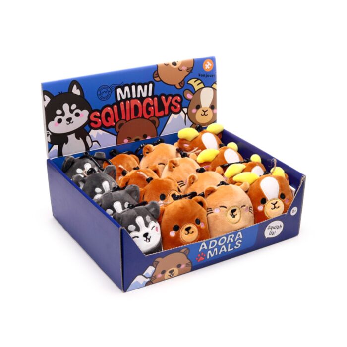 Mini Kulcstartó, Plüss - Squidglys - Hegyi Édes Állatok ADORAMALS
