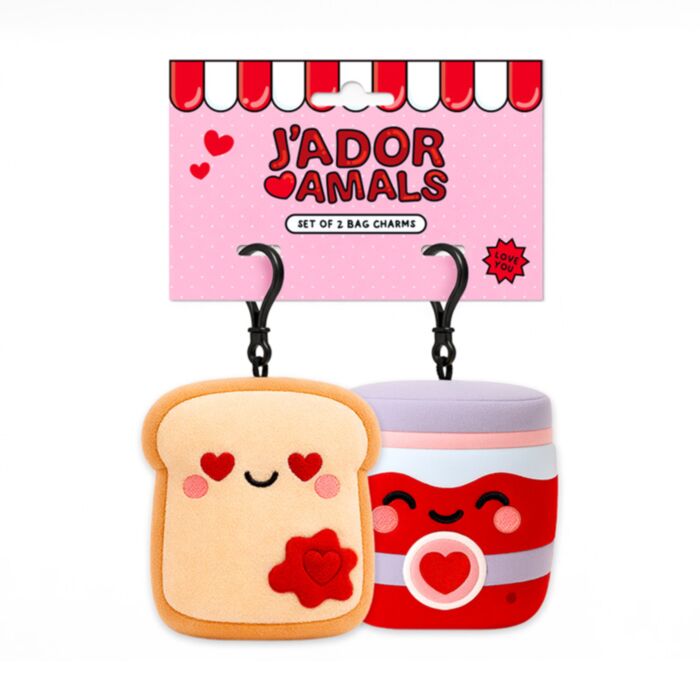 Mini Kulcstartó Szett, 2 db-os - Szives Pirítós & Lekvár - J'Adoramals - Squidglys