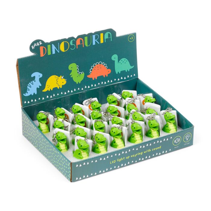 Kulcstartó, Műanyag, Led-es - Dinoszaurusz