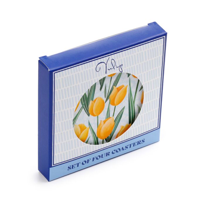 Poháralátét Szett, 4 db-os - Tulipán