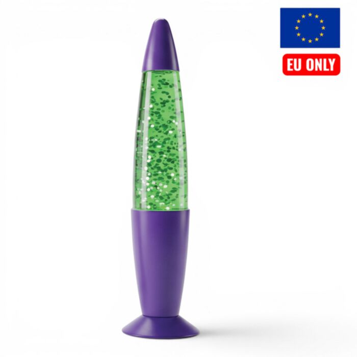 Színváltoztatós Lámpa Glitterrel, USB-Töltős - Lila