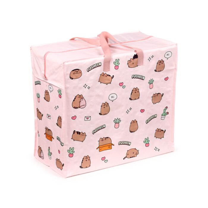 Szennyestartó/Tárolózsák - Pusheen Macska Növényekkel