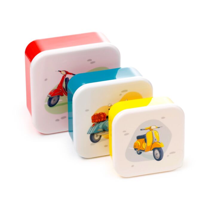Uzsonnás Doboz Szett M/L/XL, 3 db - Retró Robogó /Scooter