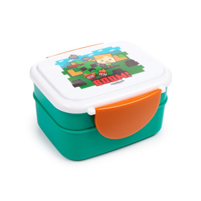 Bento Ételhordó Doboz Evőeszközökkel, Pattintós Tető - Minecraft SSS… BOOM