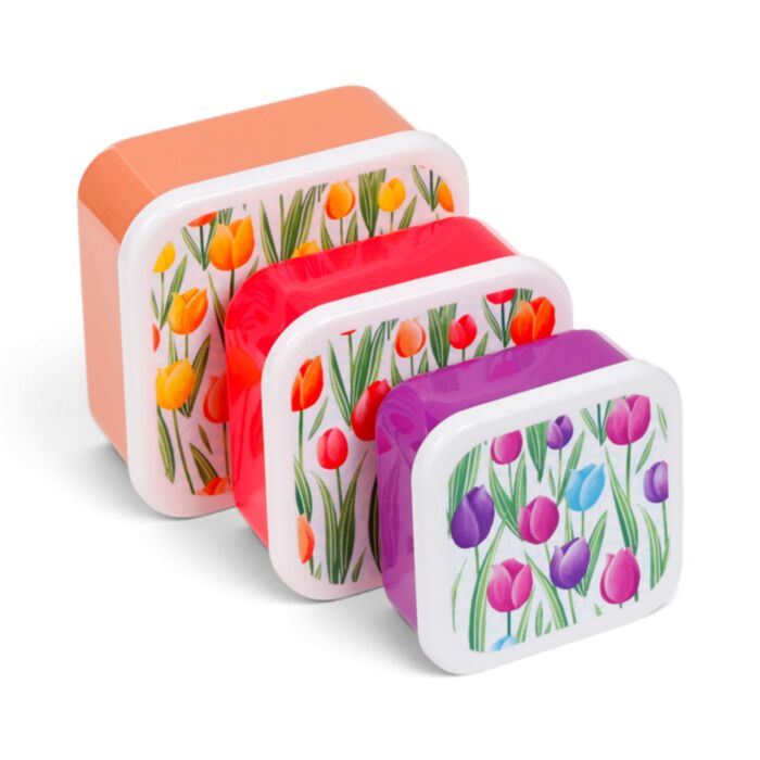Uzsonnás Doboz Szett S/M/L, 3 db - Tulipán