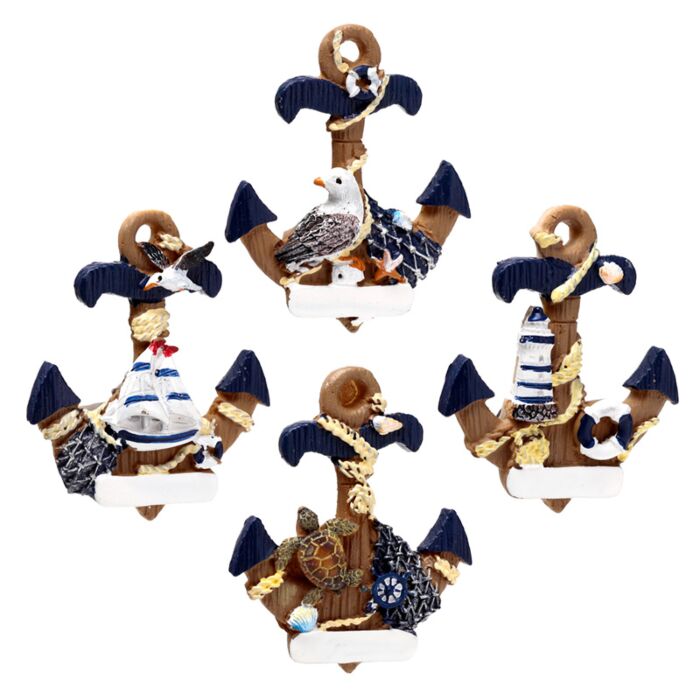 Kézzel Festett Hűtőmágnes, Tengerpart - Vasmacska