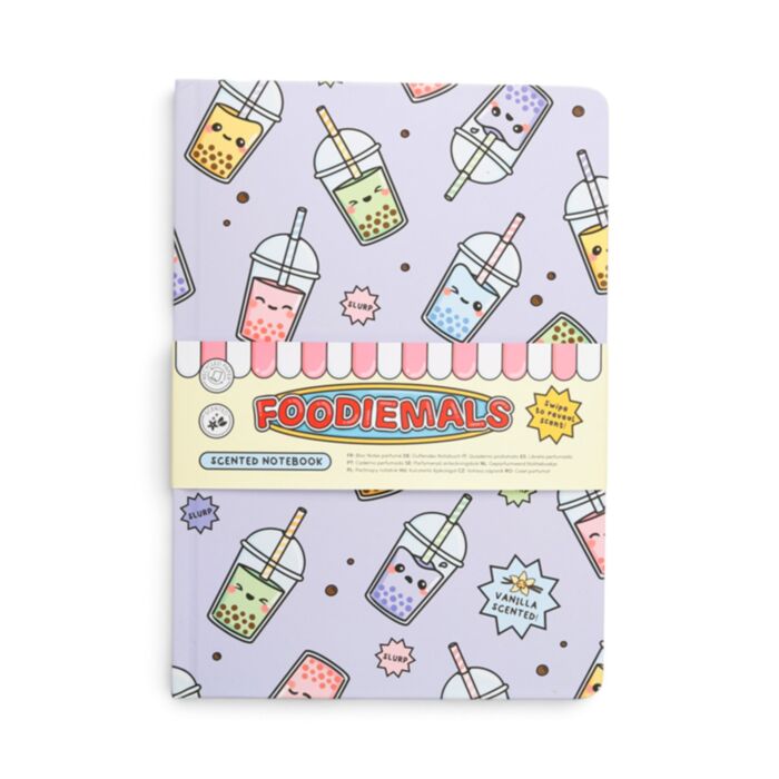 Illatos Notesz A5, Sima, Újrahasznosított Papír - Bubble, Tea - Foodiemals