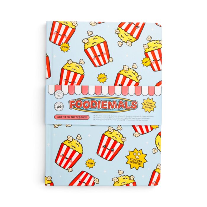 Illatos Notesz A5, Sima, Újrahasznosított Papír - Popcorn - Foodiemals
