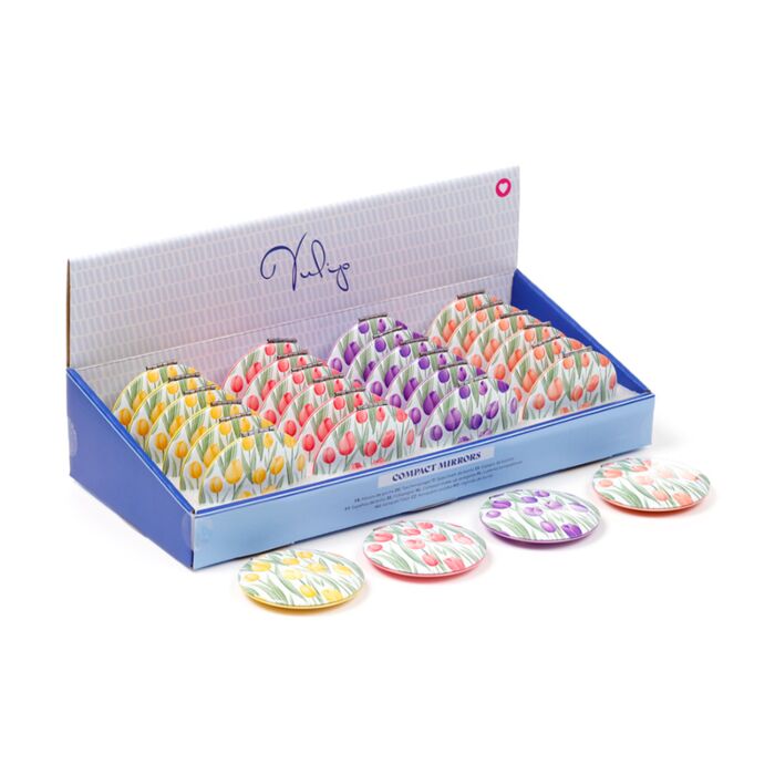 Kompakt Tükör, Fém - Tulipán