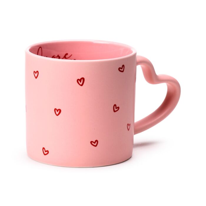 Bögre, Porcelán - Szív Formájú Füllel - Szívek - Amore