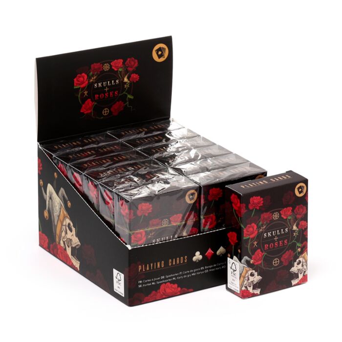 Francia Kártya Pakli, 54 lapos - Koponyák & Rózsák