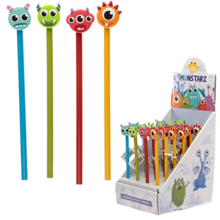 Ceruza PVC Topperrel - Szörnyecskék