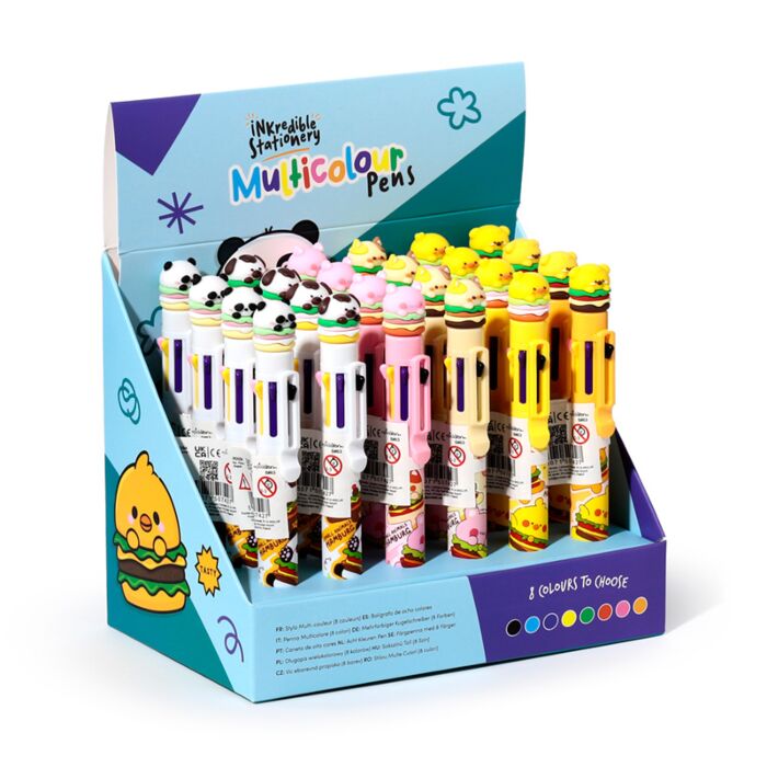 Sokszínű Toll Topperrel - Aranyos Hamburger Állatok (8 Szín)