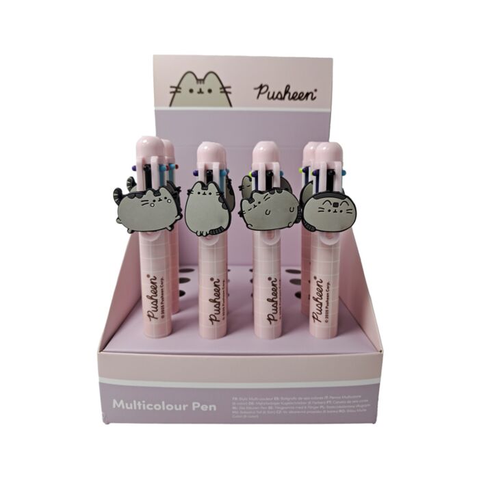 Sokszínű Toll Topperrel - Pusheen Macska (6 Szín)