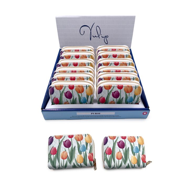 Pénztárca, Cipzáras, Kicsi - Tulipán
