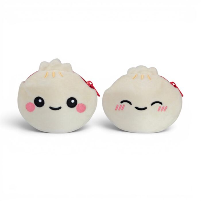 Aprótartó/Mini Pénztárca, Plüss - Bao Bun Gőzgombóc - Foodiemals