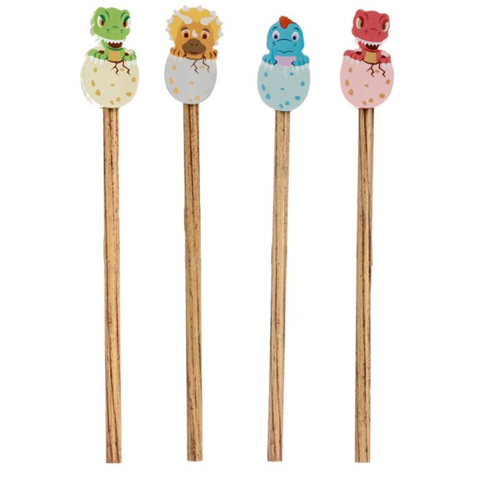 Ceruza Radírral - Bébi Dinoszaurusz Tojás